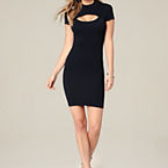 bebe Dresses & Skirts - Bebe Ribbed Keyhole Dress